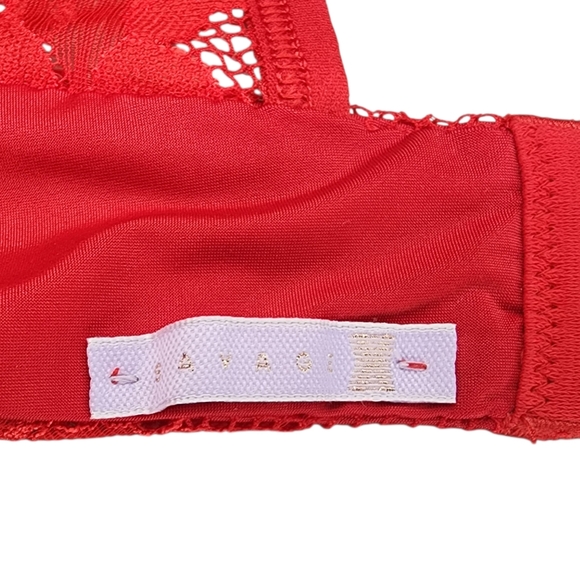Savage X Fenty Partial Lace Strap Bra, Womens 34DD - Picture 3 of 4
